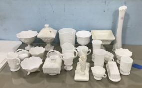 Large Group of Milk Glass Pieces