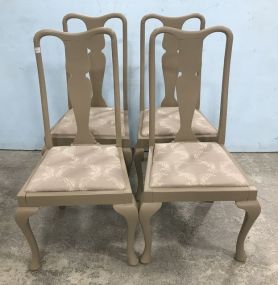 Four 1910 Queen Anne Painted Dining Chairs