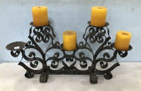 Large Wrought Iron Center Piece Candle Stand