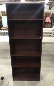 Modern Cherry Pressed Wood Bookcase