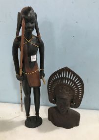 Wood Carved Tribal Statues