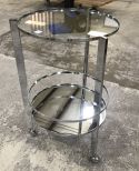 Contemporary Metal Liquor Display Cart