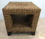 Two Tier Wicker Patio Table