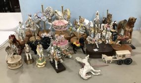 Large Group of Carousel Horse