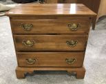 Ethan Allen Three Drawer Night Stand