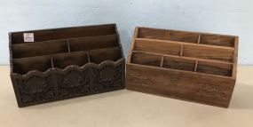 Wood Carved Letter Boxes