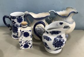 Blue and White Pottery Pieces