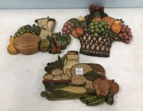 Ceramic Wall Fruit Plaques
