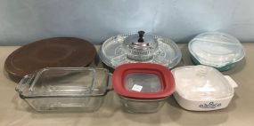 Corning Ware, and Lazy Susan Serving Trays