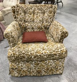 Vintage 1960's Floral Pattern Upholstered Arm Chair