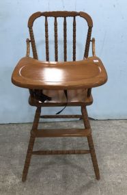 Vintage Maple Baby High Chair
