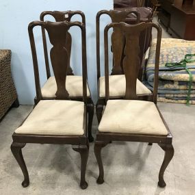 Modern Cherry Queen Anne Side Dining Chairs