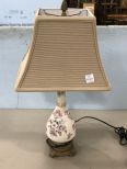 Small Porcelain Floral Pattern Lamp