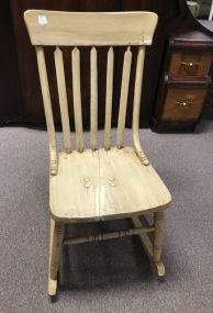 Painted Primitive Style Rocking Chair