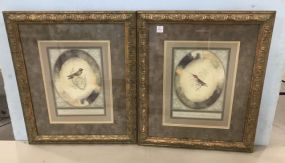 Pair of Bird Print Framed