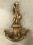 Universal Statutory Corp Resin Gold Gilt Figural Wall Sconce