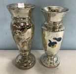 Pair of Mercury Glass Vases