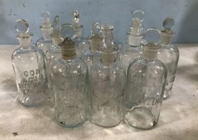 12 Apothecary Bottles