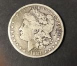 1881 Morgan Silver Dollar