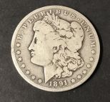 1891-O Morgan Silver Dollar