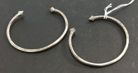 Pair of Silver Cuff Bracelets