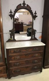 Antique Victoria Marble Top Dresser