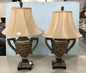 Pair of Decorative Resin Urn Table Lamps