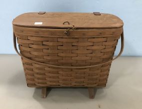 Vintage Longaberger Maple Picnic Basket