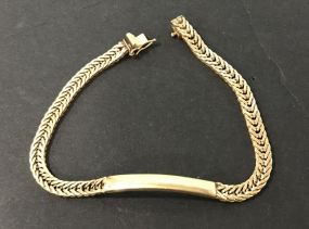 14 K Vintage ID Bracelet