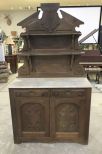 Eastlake Walnut Marble Top Sideboard