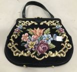 Black Needle Point Purse