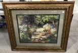 Large Gold Gilt Framed Nature Trial Print