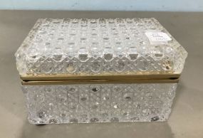 Vintage Pressed Glass Jewelry/Trinket Box