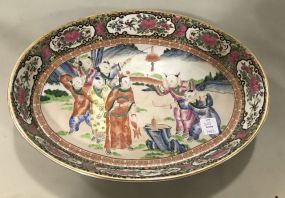 Chinese Porcelain Hand Painted Oval Dish