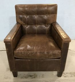 Brown Leather Arm Chair