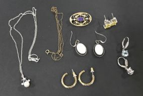 Jewelry Earrings, Chains, and Pin