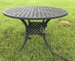 Medium Size Cast Metal Round Patio Table