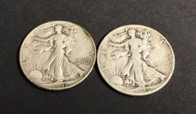1943 and 1945 Walking Liberty Half Dollars
