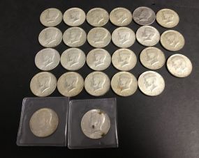 25 1965-1970's Kennedy Half Dollars