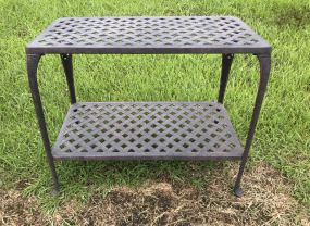 Cast Metal Two Tier Patio Table