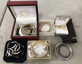 Group of Decorative Costume Jewelry Bracelets