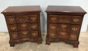 Universal Furniture Co. Antique Reproduction Cherry Chippendale Style Night Stands