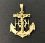 Coast Guard Crucifix 14K Gold