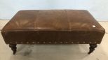 Sam Moore Furniture Company Leather Ottoman