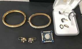 Costume Jewelry Bracelets, Pins, and Earrings