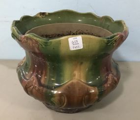 Hand Painted Majolica Style Planter
