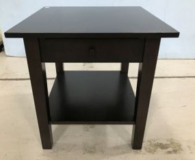Modern Cherry Two Tier Lamp Table