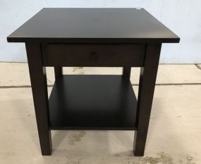 Modern Cherry Two Tier Lamp Table