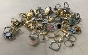 58 Vintage Costume Jewelry Rings