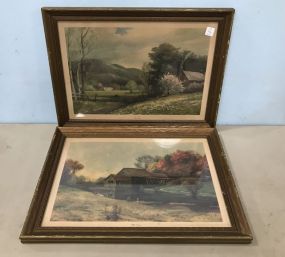 Two Vintage Robert Wood Prints